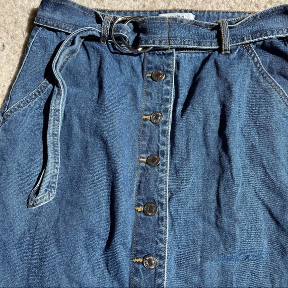 forever 21 • denim button up skirt - Picture 2 of 3